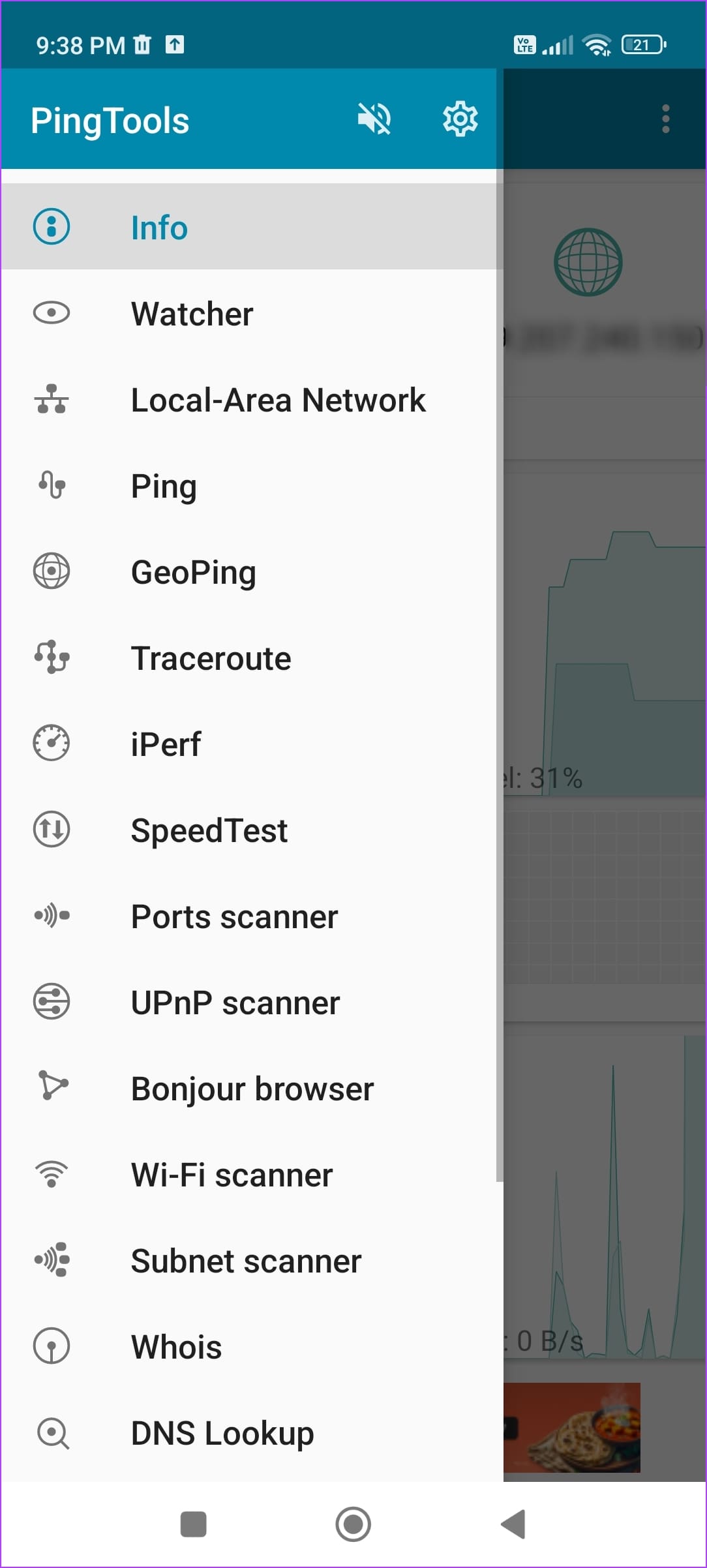 PingTools interfeysi