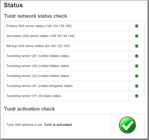 DNS Check sozlamasi