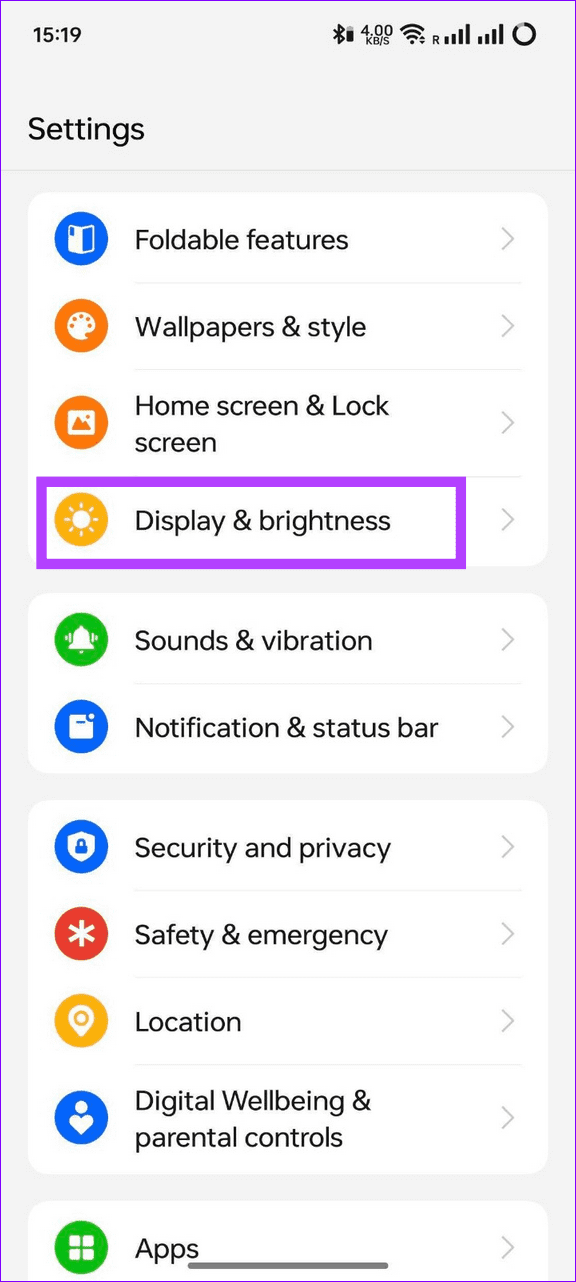 OnePlus ekran sozlamalari