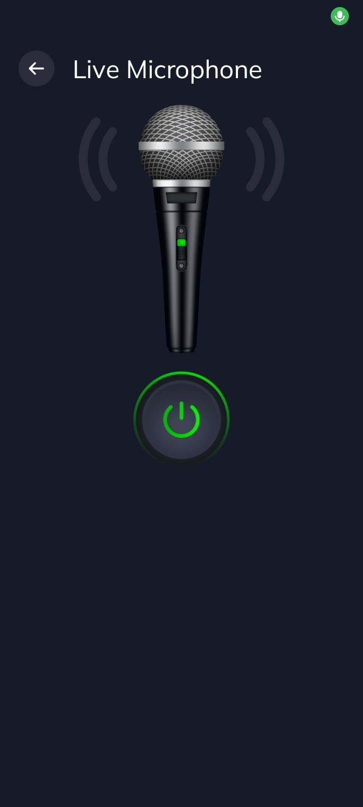 Live Microphone tanlash