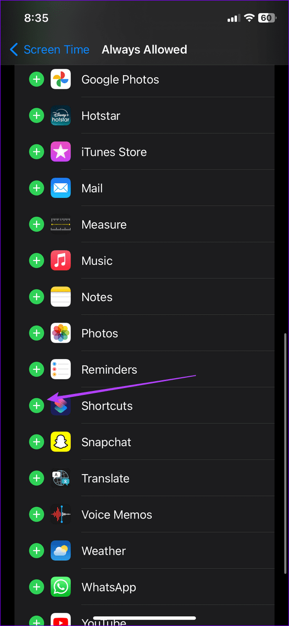 Shortcuts ilovasini qo