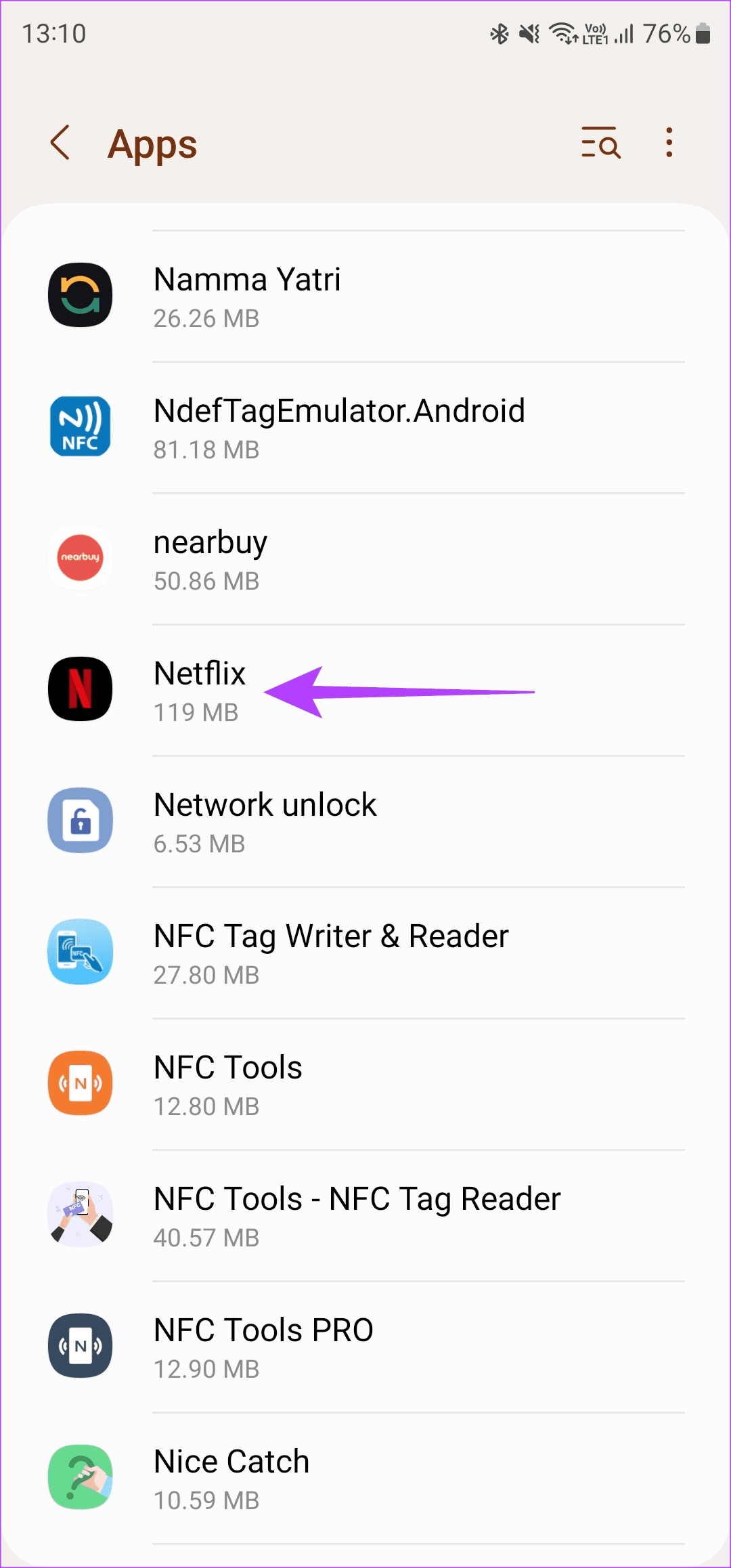 Netflix ilovasi sozlamalari