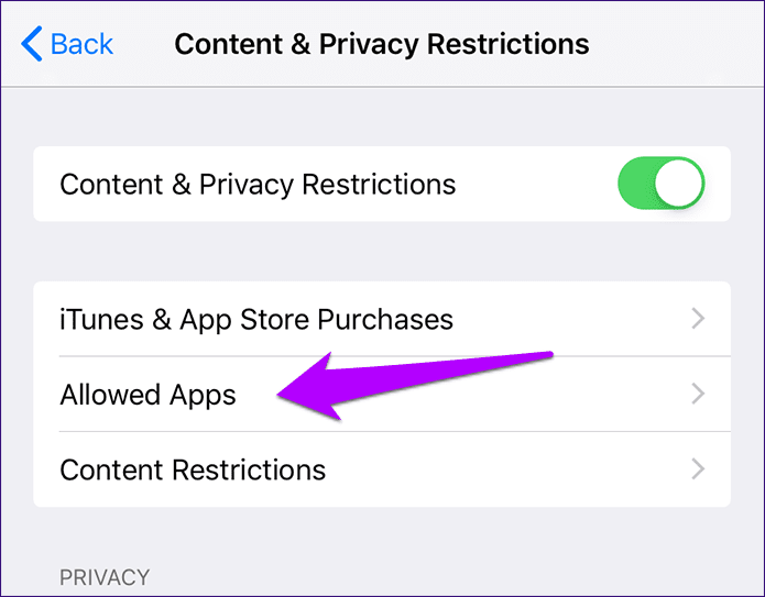Allowed Apps